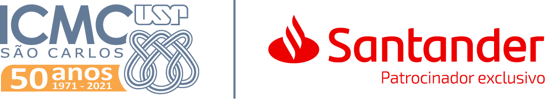 Logo ICMC e Santander cores