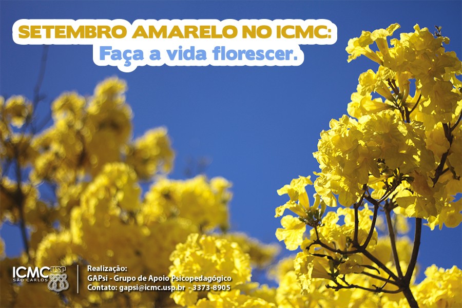 Setembro Amarelo no ICMC: participe das atividades e faça a vida florescer