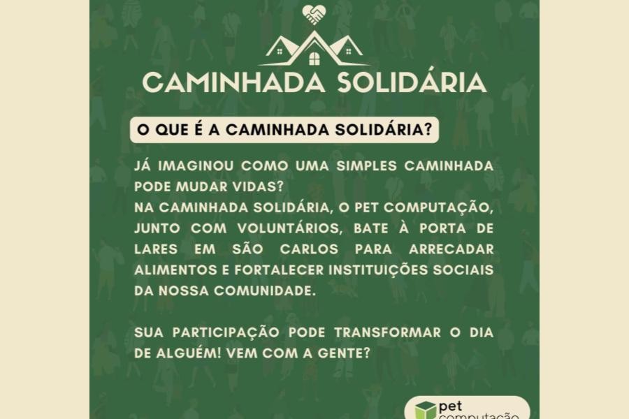 PET Computação convida voluntários para ação de solidariedade