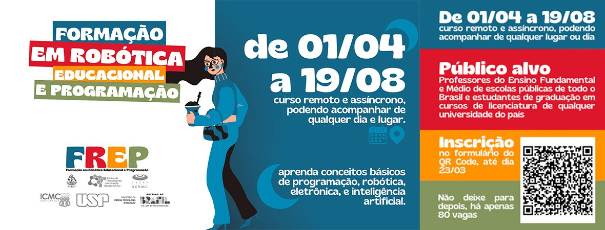 USP oferece curso online gratuito de robótica educacional e inteligência artificial para professores da rede pública e licenciandos