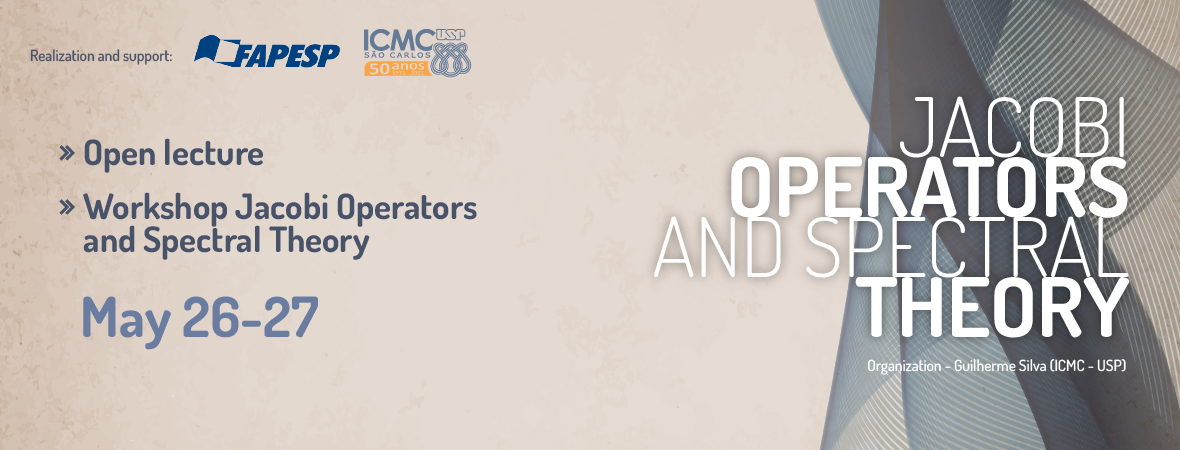 ICMC sediará palestra e workshop sobre operadores Jacobi e tópicos relacionados